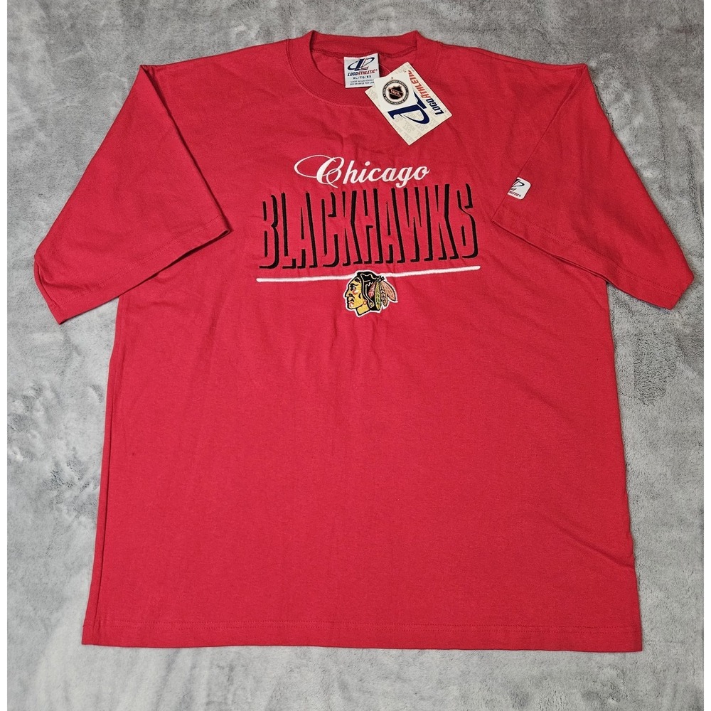 NOS Vintage Logo 7 Chicago Blackhawks T-Shirt Men's XL